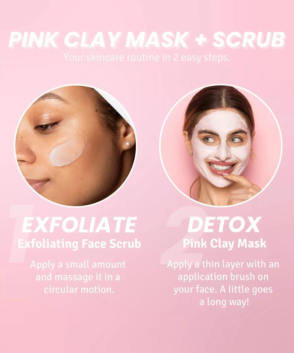Pink Clay Mask + Scrub