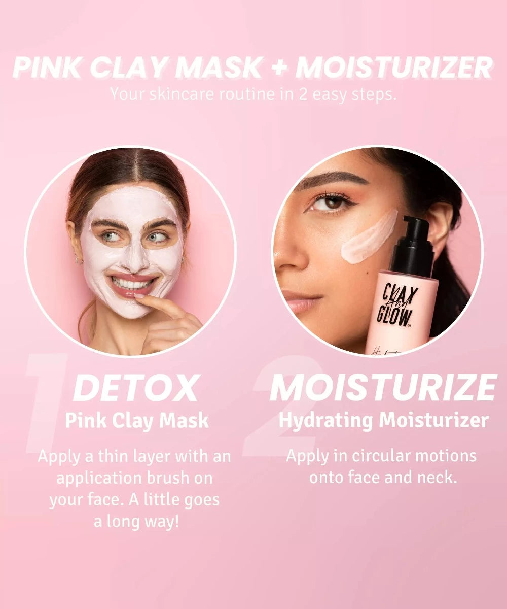 Pink Clay Mask + Moisturizer