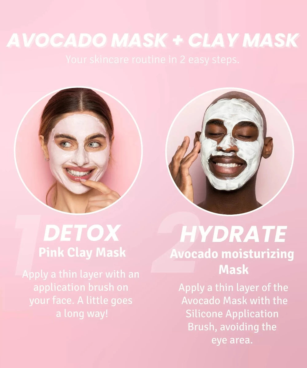 Avocado Masker + Roze Kleimasker